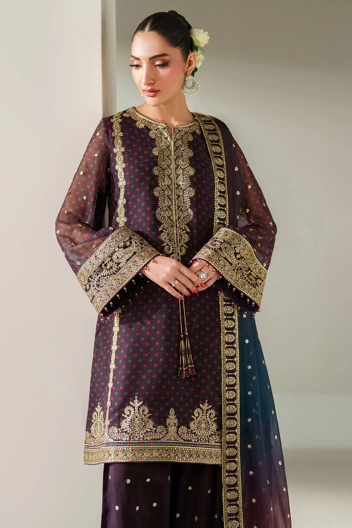EMBROIDERED CHIFFON UC-3086