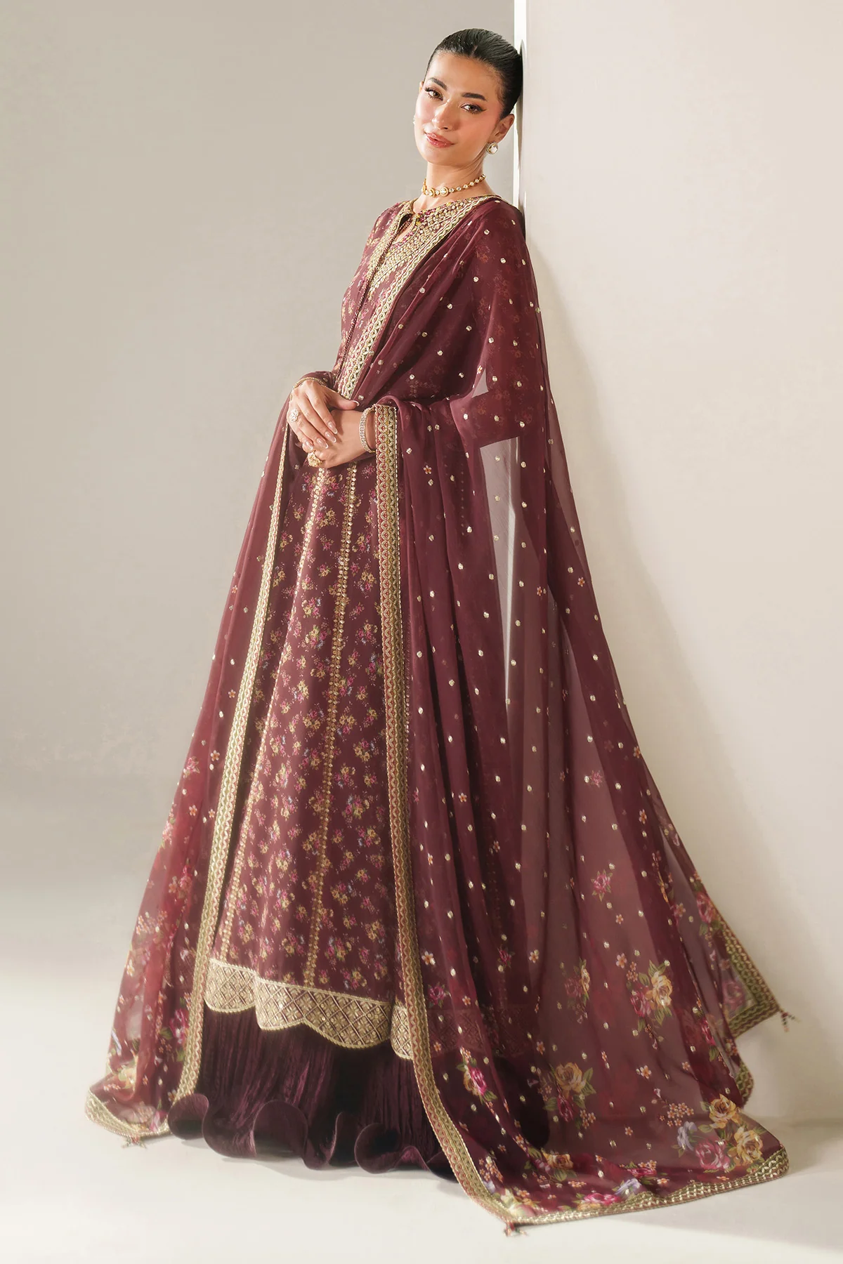 EMBROIDERED CHIFFON UC-3092