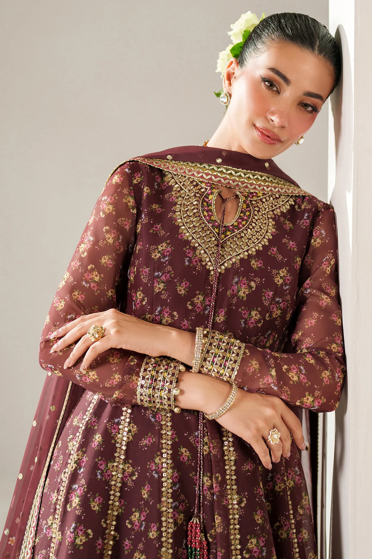 EMBROIDERED CHIFFON UC-3092
